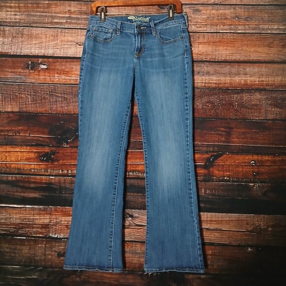 Old Navy Jeans Size 6 Short The Sweetheart Boot Cut Mid Rise Blue Denim Stretch - Picture 2 of 8